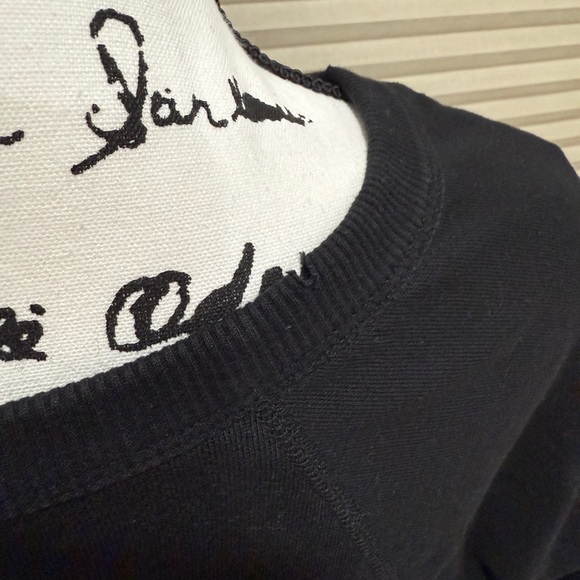 Black 'Monday Mourning' Long Sleeve Cropped Sweatshirt - Picture 3 of 6